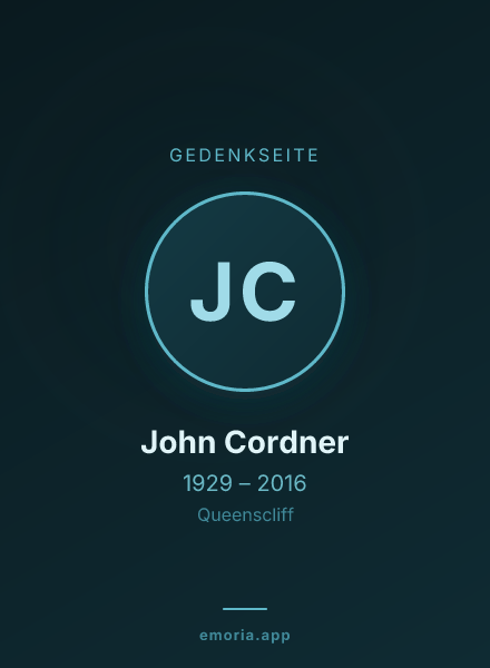 Gedenkportrait von John Cordner