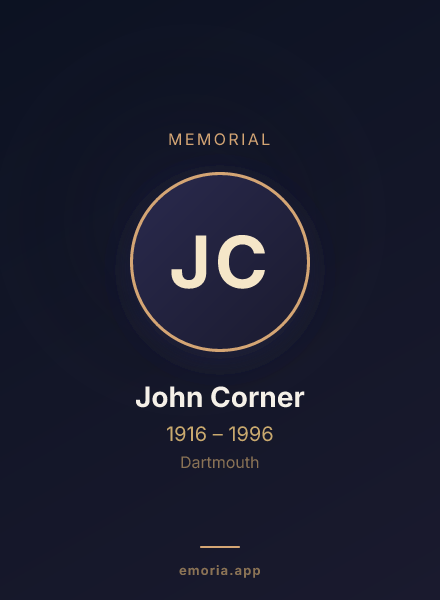 Memorial portrait of John Corner