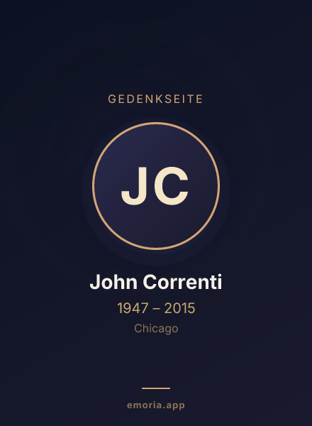 Gedenkportrait von John Correnti