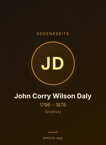 Gedenkportrait von John Corry Wilson Daly