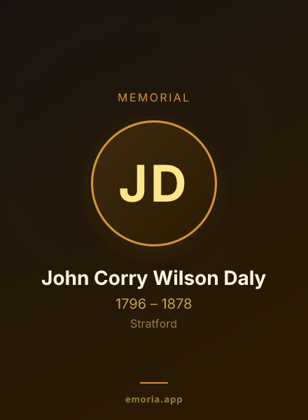 Memorial portrait of John Corry Wilson Daly