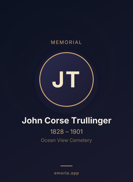 Memorial portrait of John Corse Trullinger