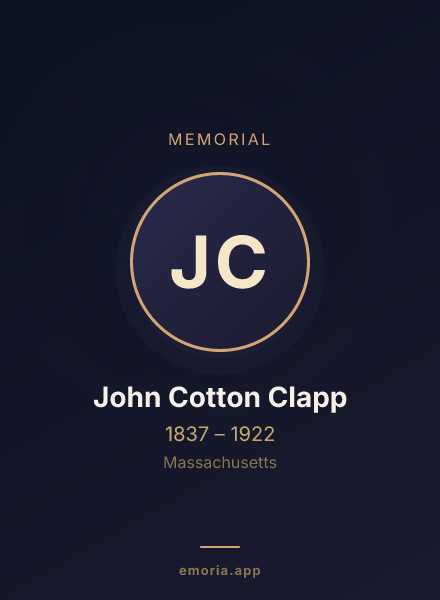 Memorial portrait of John Cotton Clapp