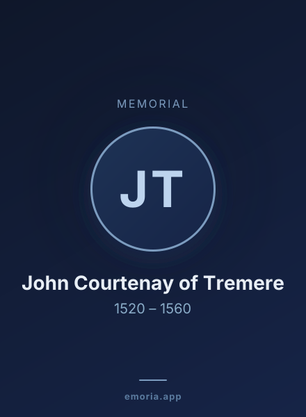 Memorial portrait of John Courtenay of Tremere
