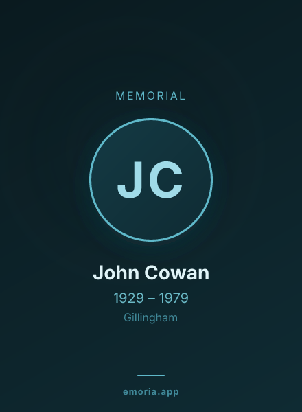 Memorial portrait of John Cowan