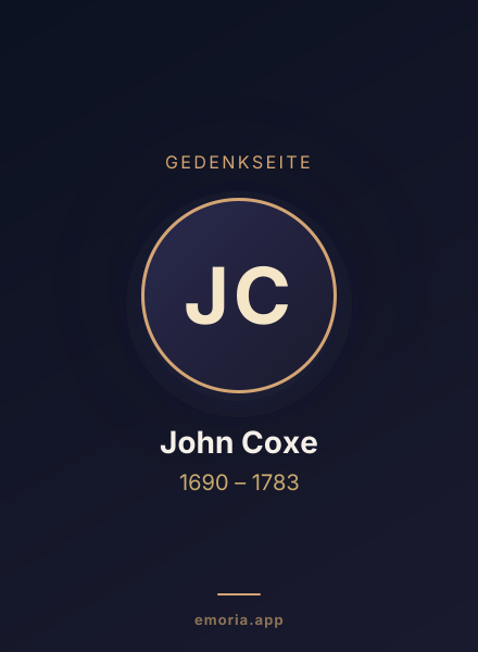 Gedenkportrait von John Coxe