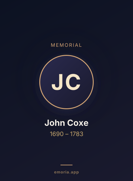 Memorial portrait of John Coxe