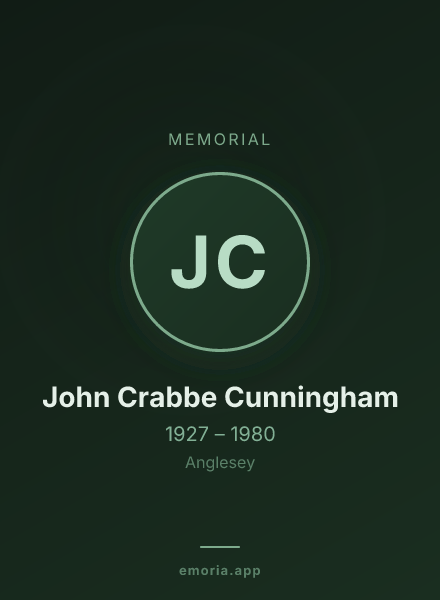 Memorial portrait of John Crabbe Cunningham