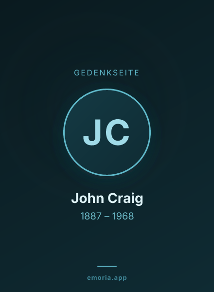 Gedenkportrait von John Craig