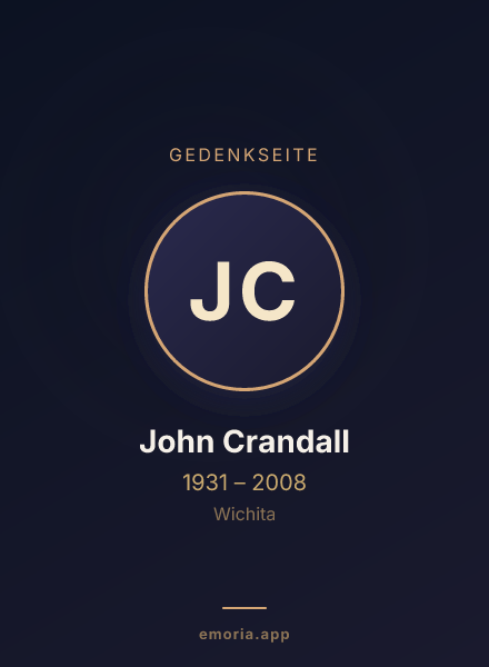 Gedenkportrait von John Crandall