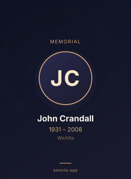 Memorial portrait of John Crandall