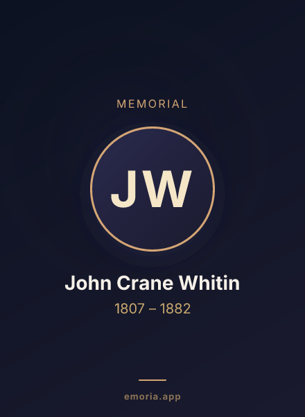 Memorial portrait of John Crane Whitin