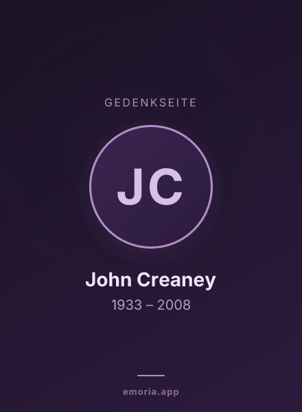 Gedenkportrait von John Creaney