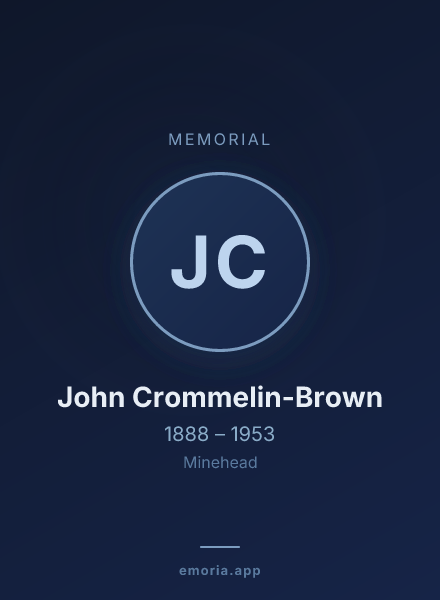 Memorial portrait of John Crommelin-Brown