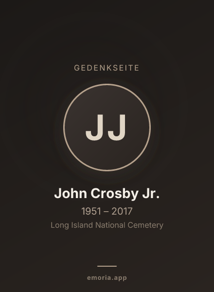 Gedenkportrait von John Crosby Jr.