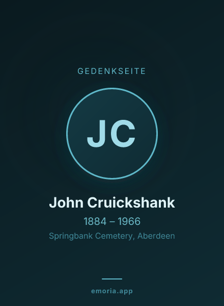 Gedenkportrait von John Cruickshank