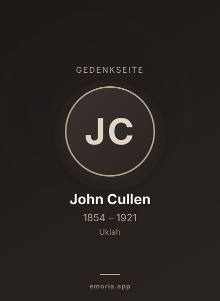 Gedenkportrait von John Cullen