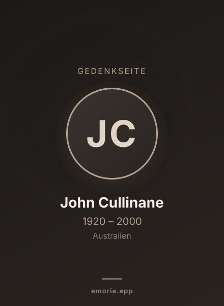 Gedenkportrait von John Cullinane
