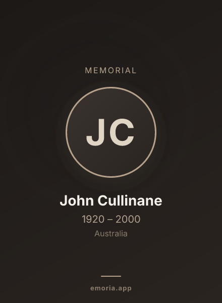 Memorial portrait of John Cullinane