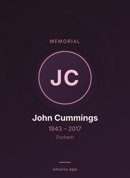 Memorial portrait of John Cummings