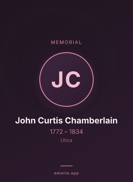 Memorial portrait of John Curtis Chamberlain
