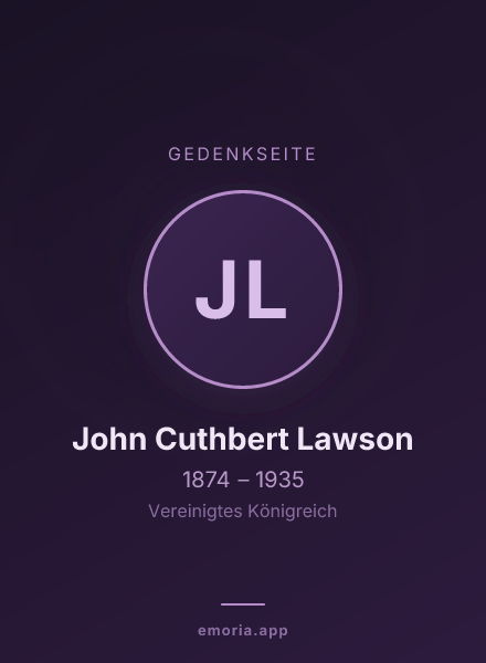 Gedenkportrait von John Cuthbert Lawson