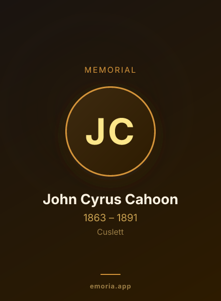 Memorial portrait of John Cyrus Cahoon