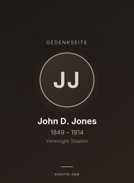 Gedenkportrait von John D. Jones
