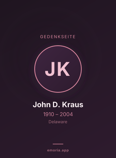 Gedenkportrait von John D. Kraus