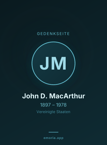 Gedenkportrait von John D. MacArthur