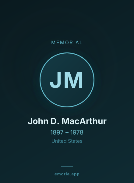 Memorial portrait of John D. MacArthur