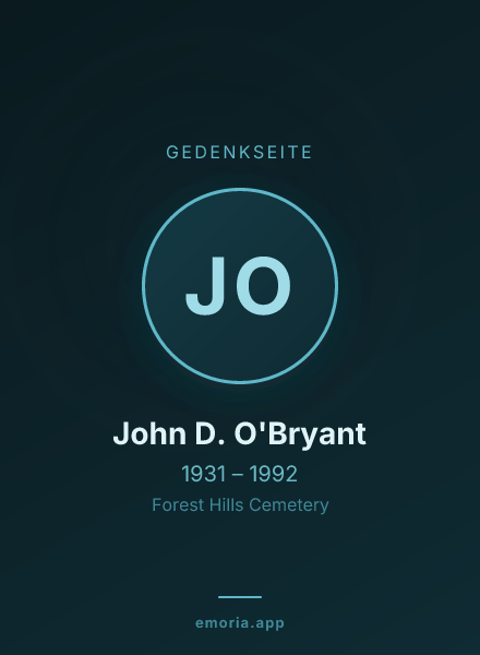Gedenkportrait von John D. O'Bryant