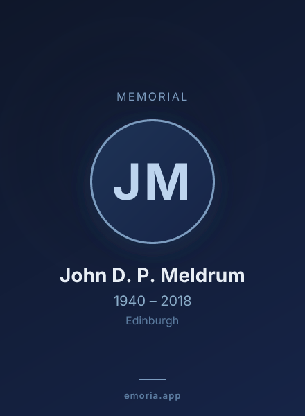Memorial portrait of John D. P. Meldrum