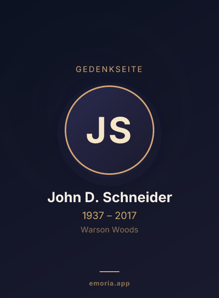Gedenkportrait von John D. Schneider