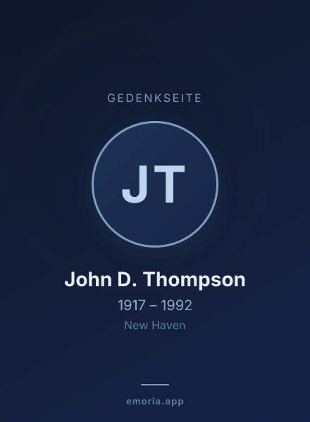 Gedenkportrait von John D. Thompson