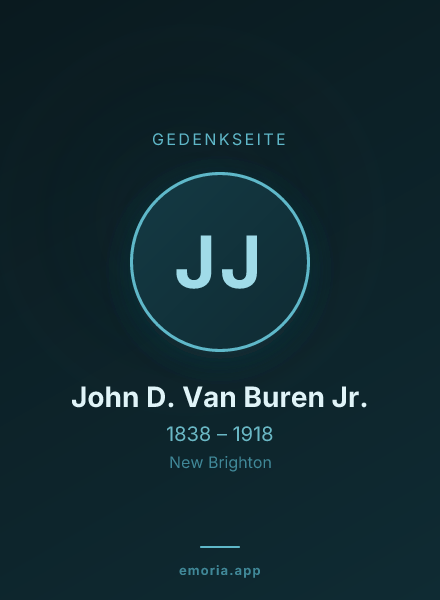 Gedenkportrait von John D. Van Buren Jr.