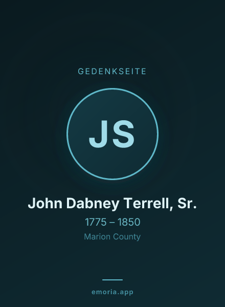 Gedenkportrait von John Dabney Terrell, Sr.