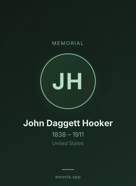 Memorial portrait of John Daggett Hooker