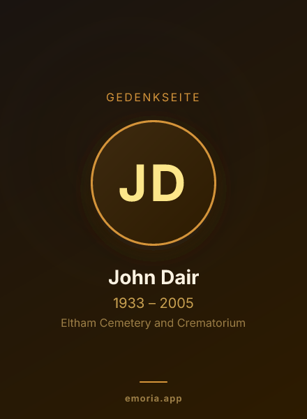 Gedenkportrait von John Dair