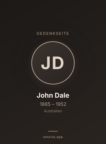 Gedenkportrait von John Dale