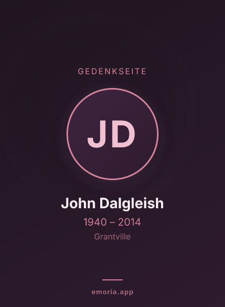 Gedenkportrait von John Dalgleish