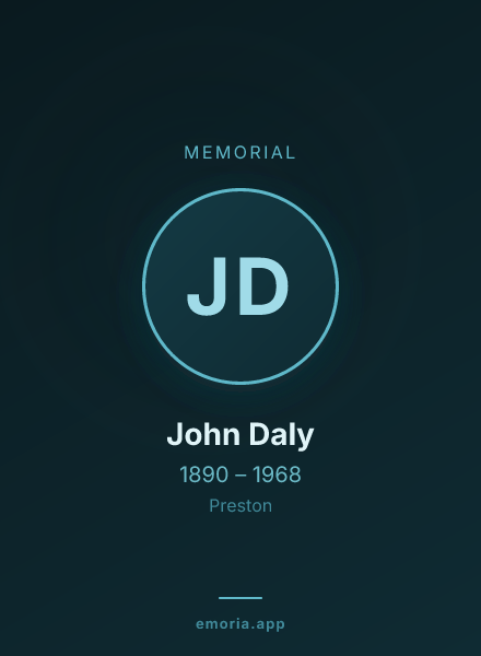 Memorial portrait of John Daly