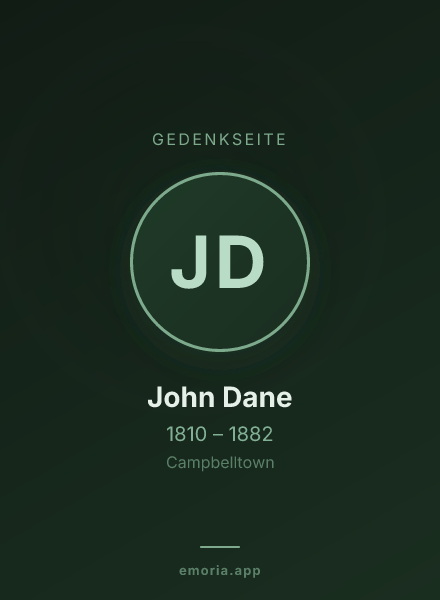 Gedenkportrait von John Dane