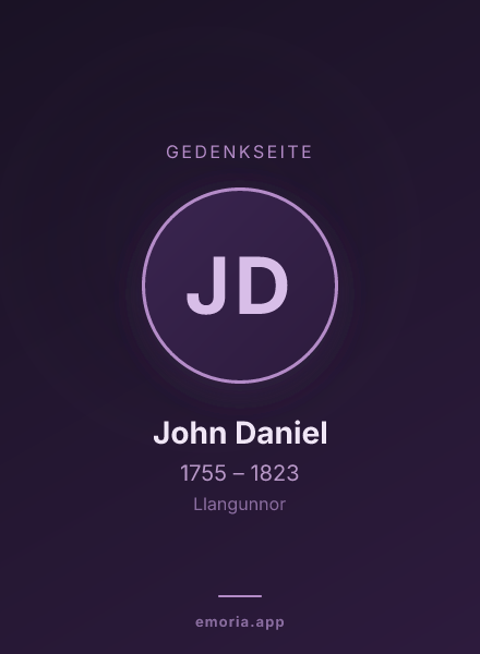 Gedenkportrait von John Daniel
