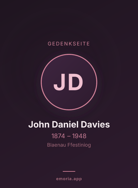 Gedenkportrait von John Daniel Davies