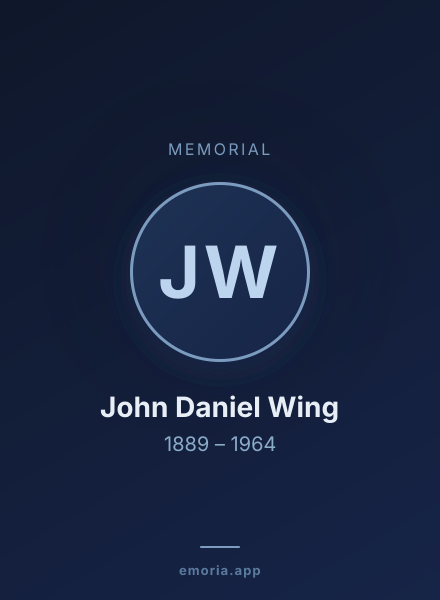 Memorial portrait of John Daniel Wing