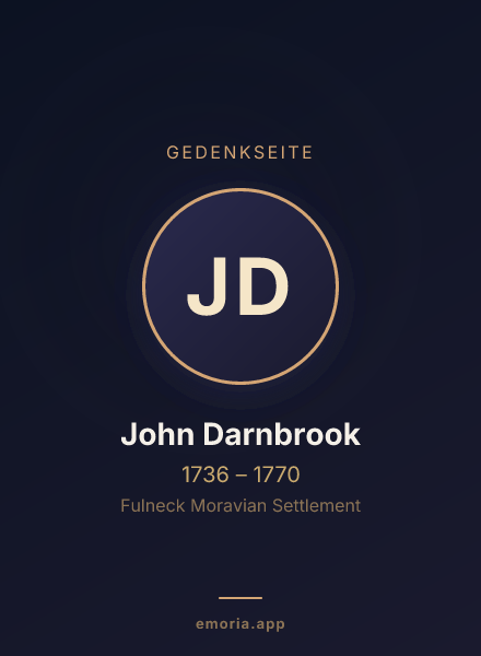 Gedenkportrait von John Darnbrook