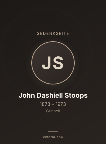 Gedenkportrait von John Dashiell Stoops