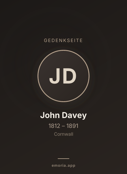 Gedenkportrait von John Davey