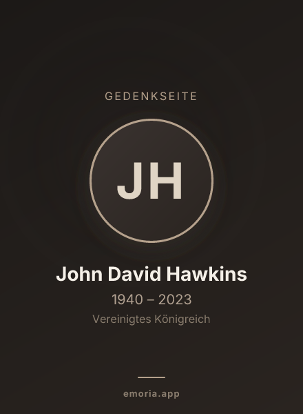 Gedenkportrait von John David Hawkins